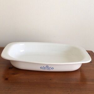 Vintage Corning Ware P-21 Blue Cornflower Open Roaster Lasagna Pan No Lid